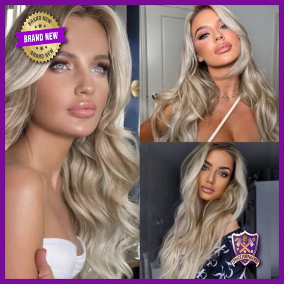 13x4 Lace Front Wig Synthetic Body Wave 150% Density Heat Resistant 26 Inch main image 5